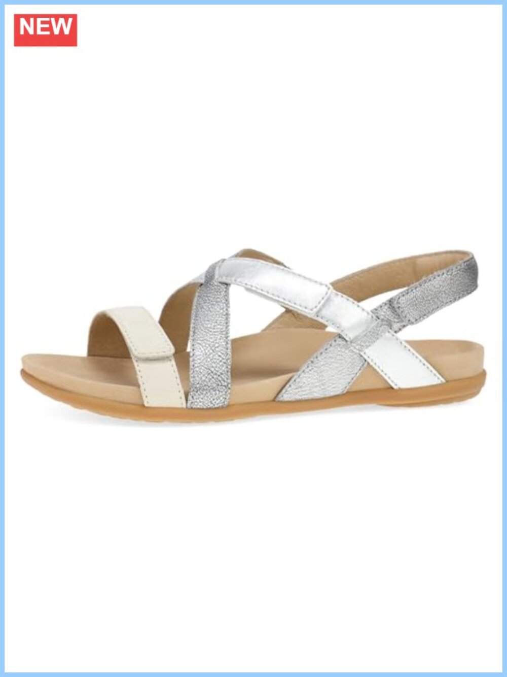 Dansko Jacklyn Multi-Strap Hook-and-Loop Sandals, Lightweight Low-Profile